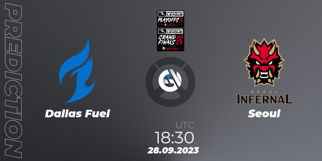 Dallas Fuel vs Seoul: Match Prediction. 28.09.2023 at 18:30, Overwatch, Overwatch League 2023 - Playoffs
