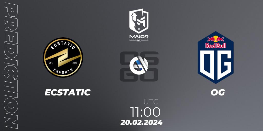 ECSTATIC vs OG: Match Prediction. 20.02.2024 at 11:00, Counter-Strike (CS2), PGL CS2 Major Copenhagen 2024: European RMR B