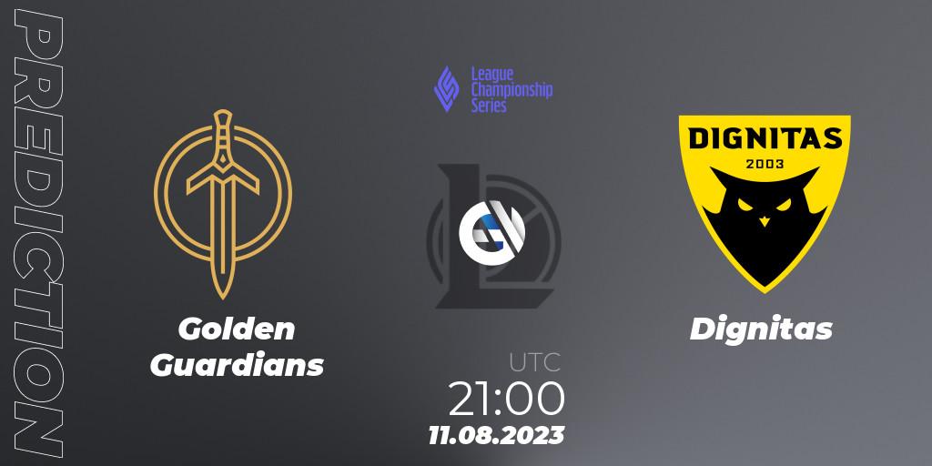 Golden Guardians vs Dignitas: Match Prediction. 11.08.2023 at 21:00, LoL, LCS Summer 2023 - Playoffs