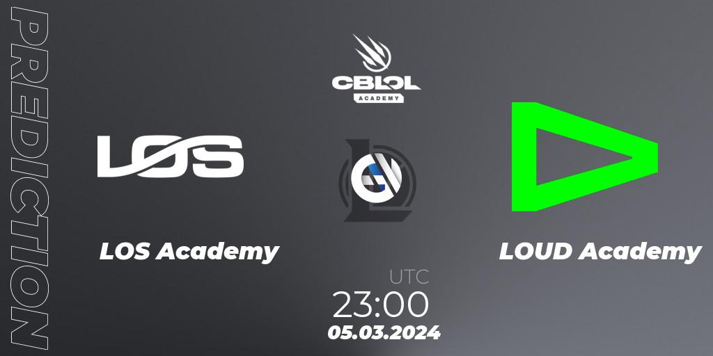 LOS Academy vs LOUD Academy: Match Prediction. 05.03.2024 at 23:00, LoL, CBLOL Academy Split 1 2024