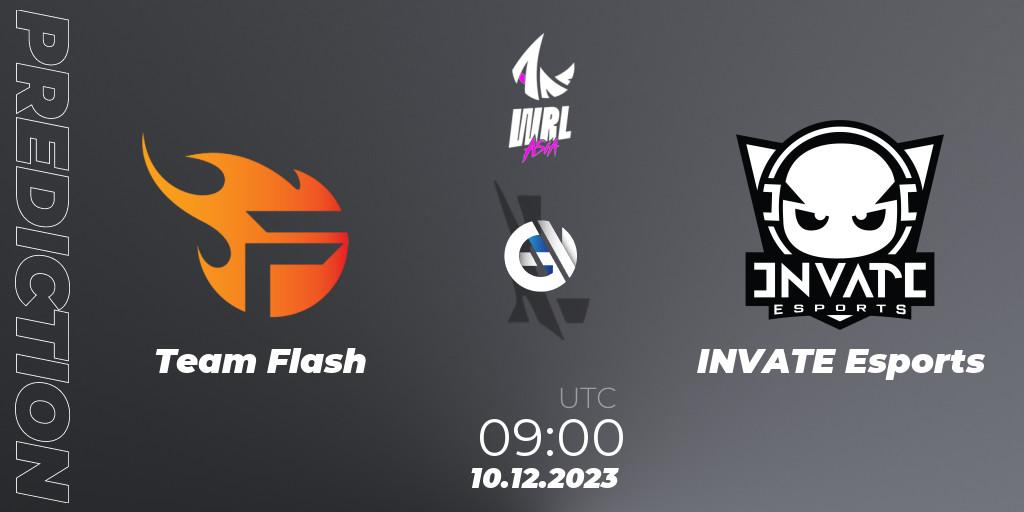 Team Flash vs INVATE Esports: Match Prediction. 10.12.2023 at 09:00, Wild Rift, WRL Asia 2023 - Season 2 - Regular Season