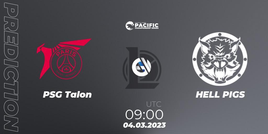 PSG Talon vs HELL PIGS: Match Prediction. 04.03.2023 at 09:00, LoL, PCS Spring 2023 - Group Stage