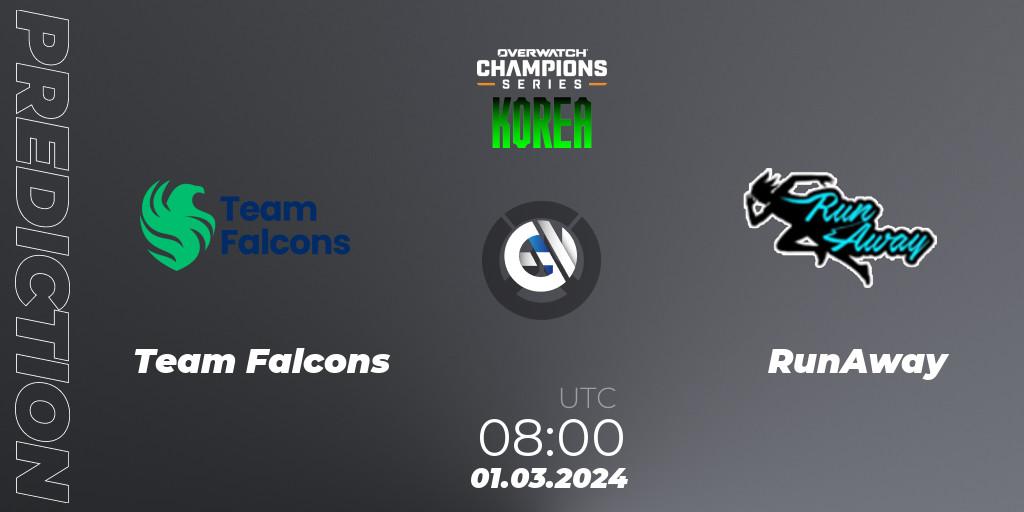 Team Falcons vs RunAway: Match Prediction. 01.03.24, Overwatch, Overwatch Champions Series 2024 - Stage 1 Korea