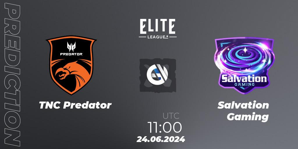 TNC Predator vs Salvation Gaming: Match Prediction. 24.06.2024 at 11:00, Dota 2, Elite League Season 2: Southeast Asia Closed Qualifier