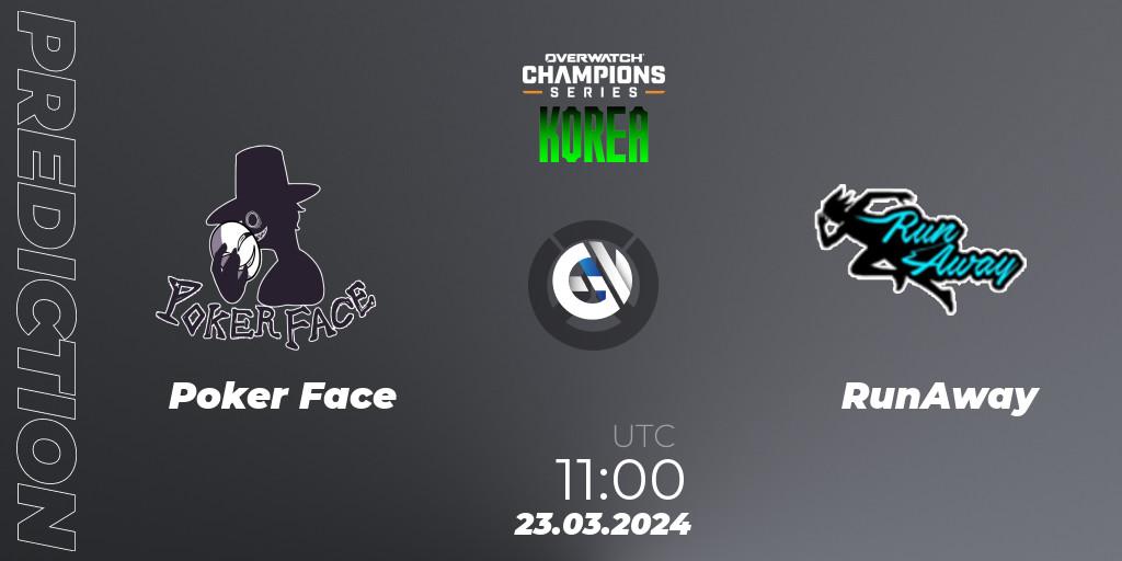 Poker Face vs RunAway: Match Prediction. 23.03.24, Overwatch, Overwatch Champions Series 2024 - Stage 1 Korea