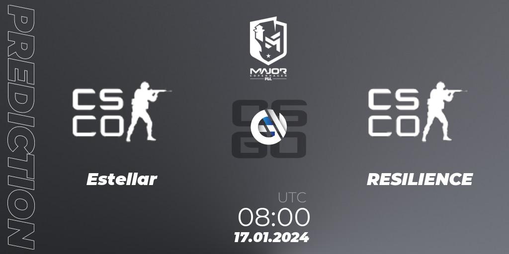 Estellar vs RESILIENCE: Match Prediction. 17.01.2024 at 08:00, Counter-Strike (CS2), PGL CS2 Major Copenhagen 2024 Asia RMR Open Qualifier