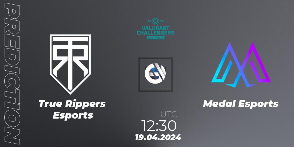 True Rippers Esports vs Medal Esports: Match Prediction. 19.04.2024 at 12:30, VALORANT, VALORANT Challengers 2024 South Asia: Split 1 - Cup 2