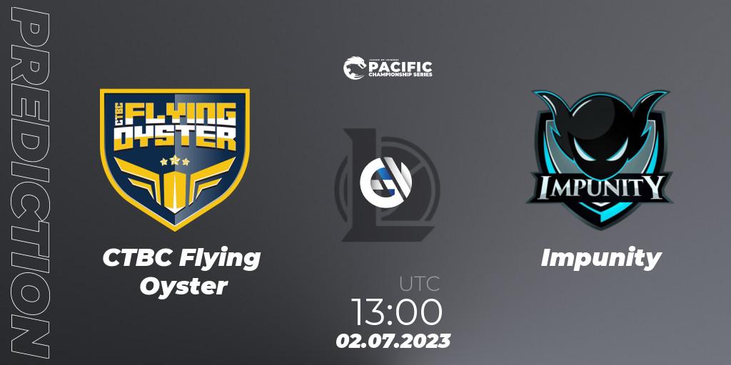 CTBC Flying Oyster vs Impunity: Match Prediction. 02.07.23, LoL, PACIFIC Championship series Group Stage