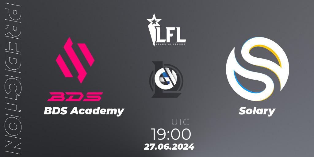 BDS Academy vs Solary: Match Prediction. 27.06.2024 at 19:00, LoL, LFL Summer 2024
