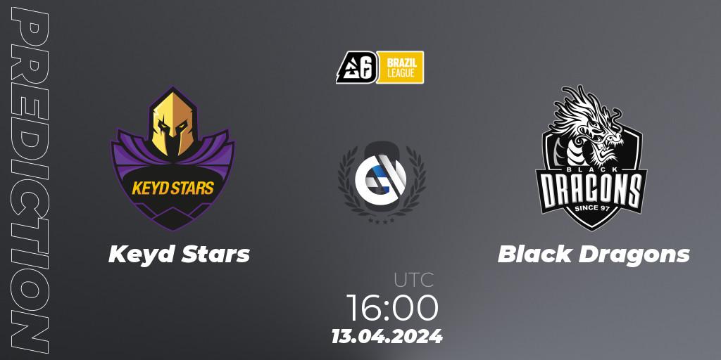 Keyd Stars vs Black Dragons: Match Prediction. 14.04.2024 at 13:00, Rainbow Six, Brazil League 2024 - Stage 1