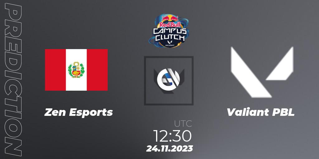 Zen Esports vs Valiant PBL: Match Prediction. 24.11.2023 at 12:30, VALORANT, Red Bull Campus Clutch 2023