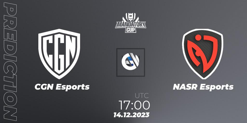 CGN Esports vs NASR Esports: Match Prediction. 14.12.23, VALORANT, Mandatory Cup #3
