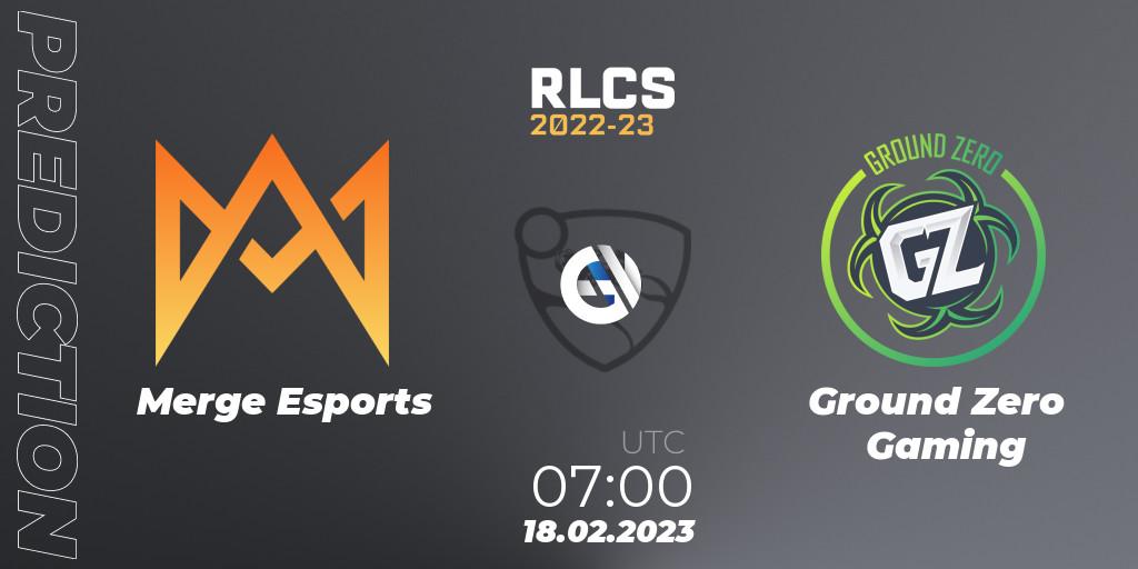 Merge Esports vs Ground Zero Gaming: Match Prediction. 18.02.2023 at 07:00, Rocket League, RLCS 2022-23 - Winter: Oceania Regional 2 - Winter Cup