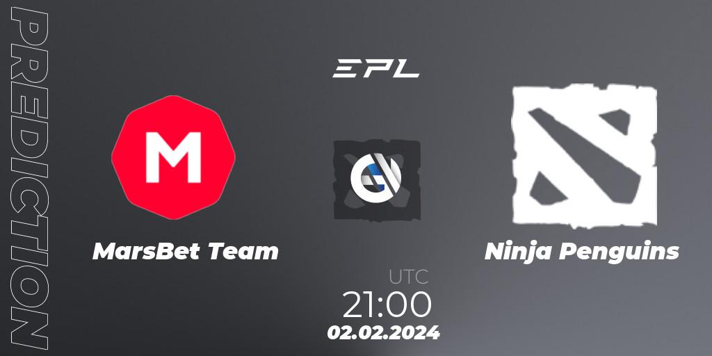 MarsBet Team vs Ninja Penguins: Match Prediction. 02.02.2024 at 21:08, Dota 2, European Pro League Season 16