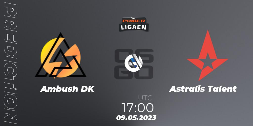 Ambush vs Astralis Talent: Match Prediction. 09.05.2023 at 17:00, Counter-Strike (CS2), Dust2.dk Ligaen Season 23