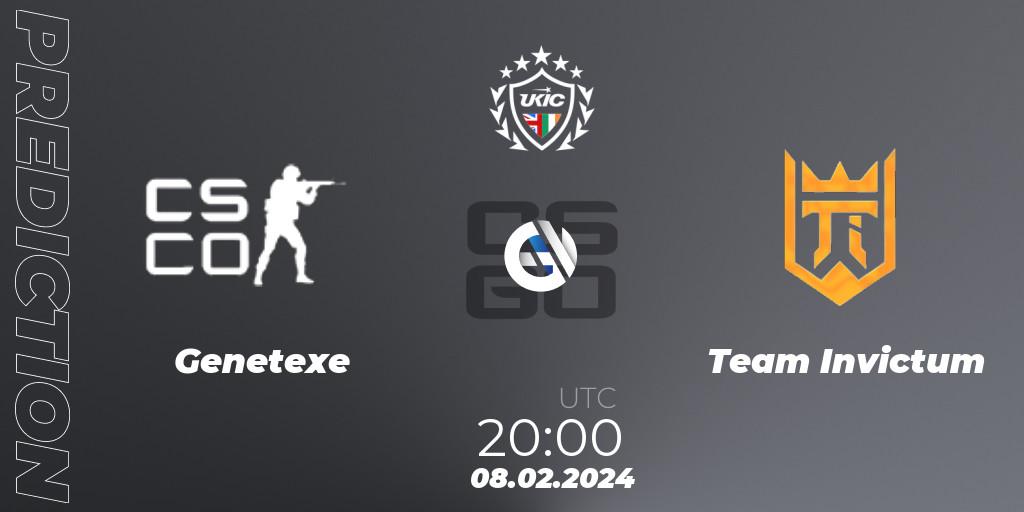 Genetexe vs Team Invictum: Match Prediction. 08.02.2024 at 20:00, Counter-Strike (CS2), UKIC League Season 1: Division 1
