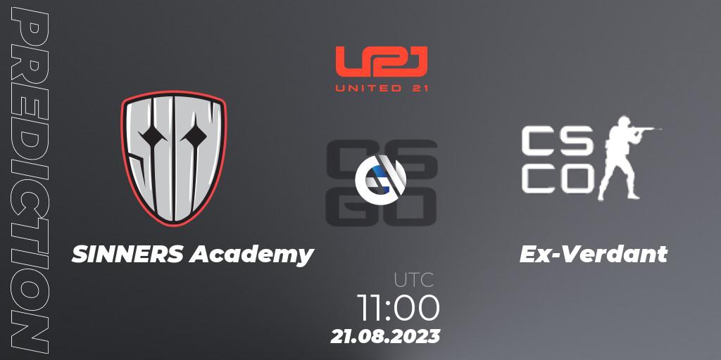 SINNERS Academy vs Dripmen: Match Prediction. 21.08.2023 at 11:00, Counter-Strike (CS2), United21 Season 5