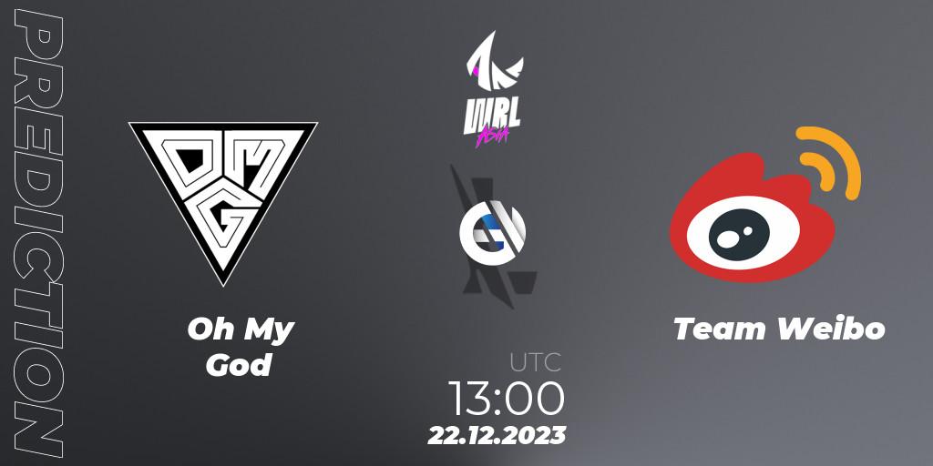 Oh My God vs Team Weibo: Match Prediction. 22.12.2023 at 13:00, Wild Rift, WRL Asia 2023 - Season 2 - Regular Season