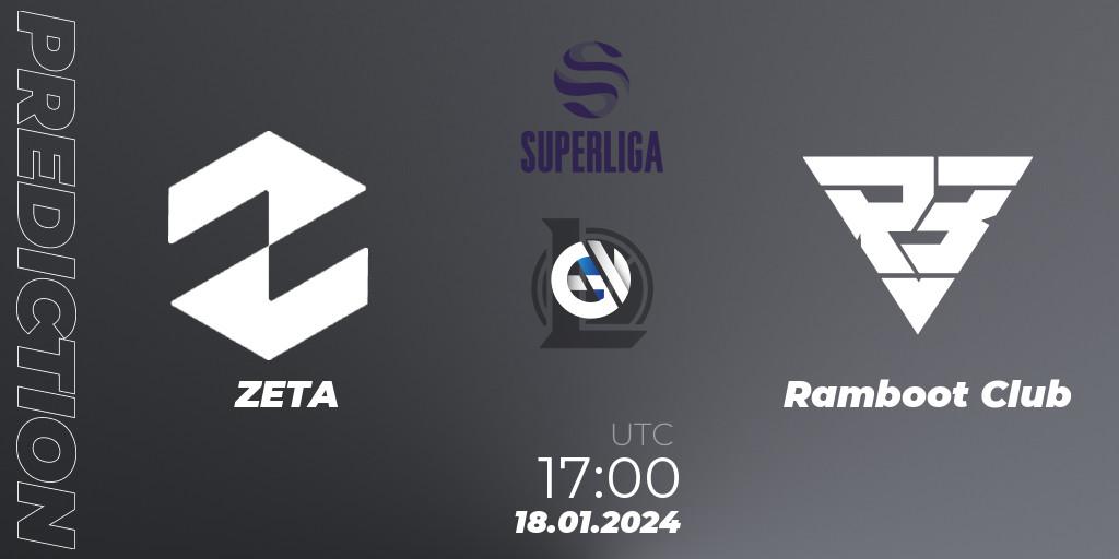 ZETA vs Ramboot Club: Match Prediction. 18.01.2024 at 17:00, LoL, Superliga Spring 2024 - Group Stage