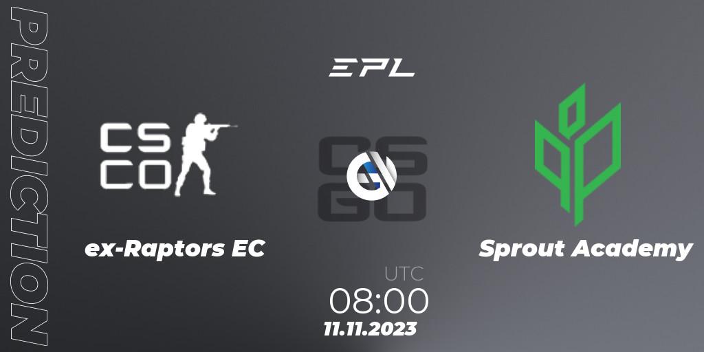 ex-Raptors EC vs Sprout Academy: Match Prediction. 11.11.2023 at 09:00, Counter-Strike (CS2), European Pro League Season 12: Division 2