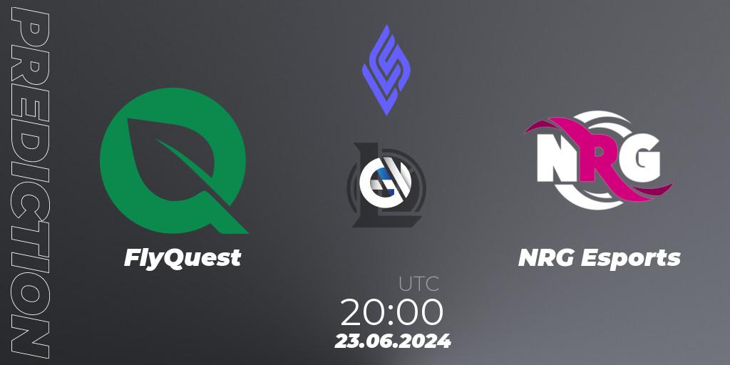 FlyQuest vs NRG Esports: Match Prediction. 23.06.2024 at 20:00, LoL, LCS Summer 2024 - Group Stage