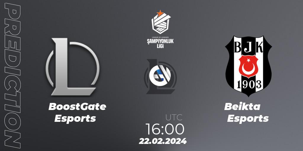 BoostGate Esports vs Beşiktaş Esports: Match Prediction. 22.02.2024 at 16:00, LoL, TCL Winter 2024