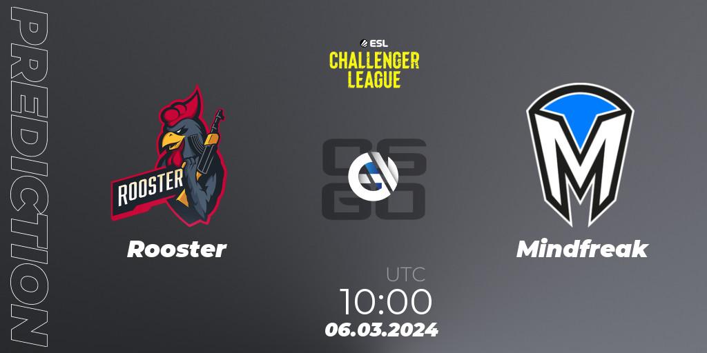 Rooster vs Mindfreak: Match Prediction. 06.03.24, CS2 (CS:GO), ESL Challenger League Season 47: Oceania