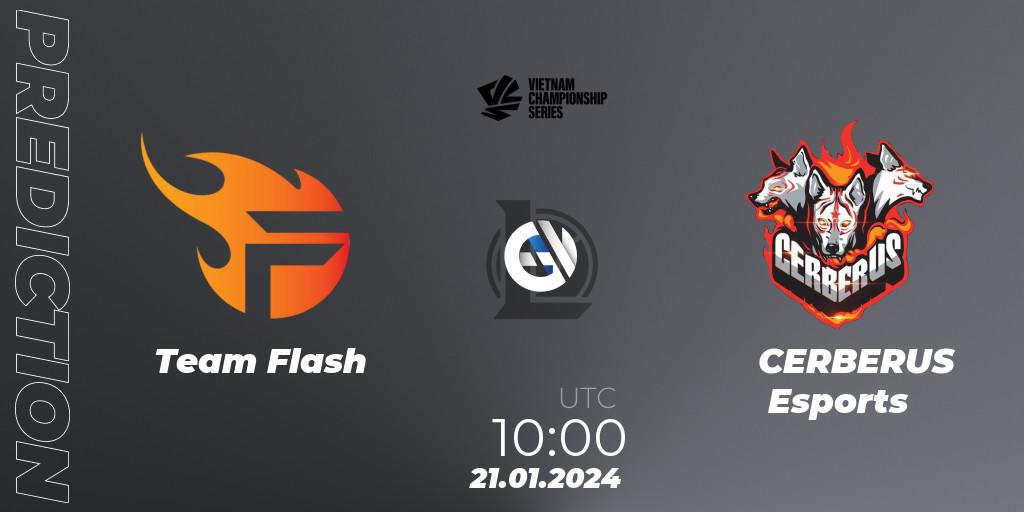 Team Flash vs CERBERUS Esports: Match Prediction. 21.01.2024 at 10:00, LoL, VCS Dawn 2024 - Group Stage