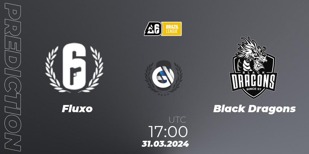 Fluxo vs Black Dragons: Match Prediction. 31.03.24, Rainbow Six, Brazil League 2024 - Stage 1
