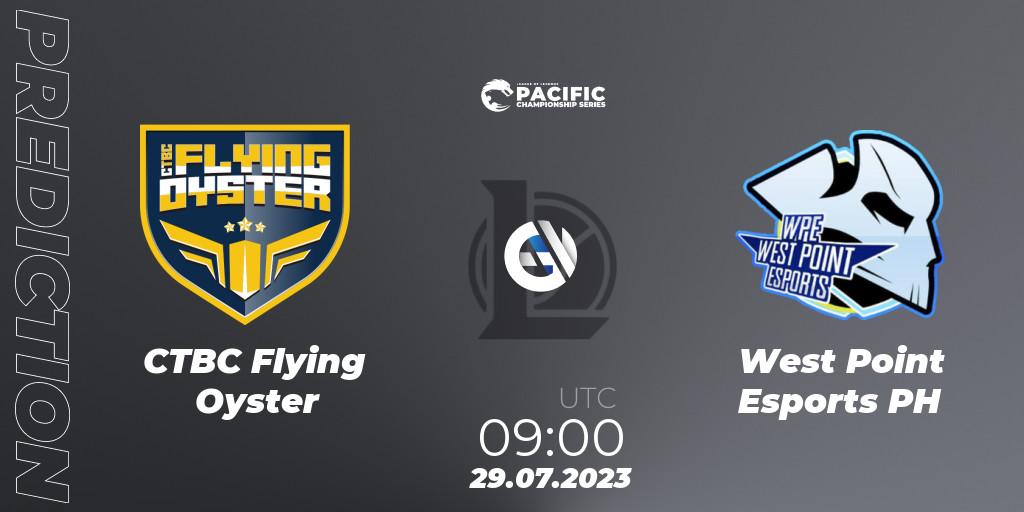 CTBC Flying Oyster vs West Point Esports PH: Match Prediction. 29.07.2023 at 09:00, LoL, PACIFIC Championship series Group Stage