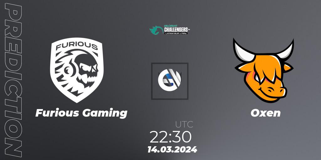 Furious Gaming vs Oxen: Match Prediction. 14.03.2024 at 22:30, VALORANT, VALORANT Challengers 2024: LAS Split 1