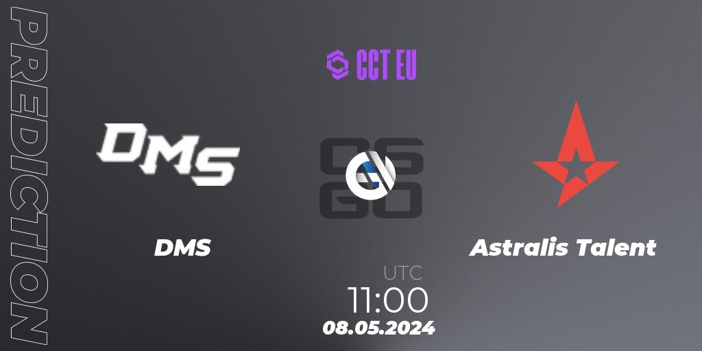 DMS vs Astralis Talent: Match Prediction. 08.05.2024 at 11:00, Counter-Strike (CS2), CCT Season 2 European Series #3 Play-In