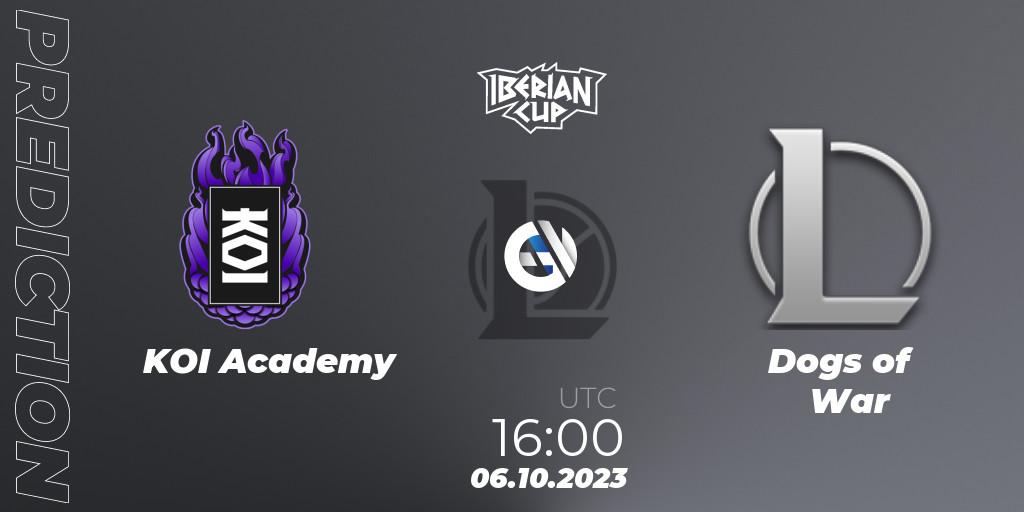 KOI Academy vs Dogs of War: Match Prediction. 06.10.2023 at 16:00, LoL, Iberian Cup 2023