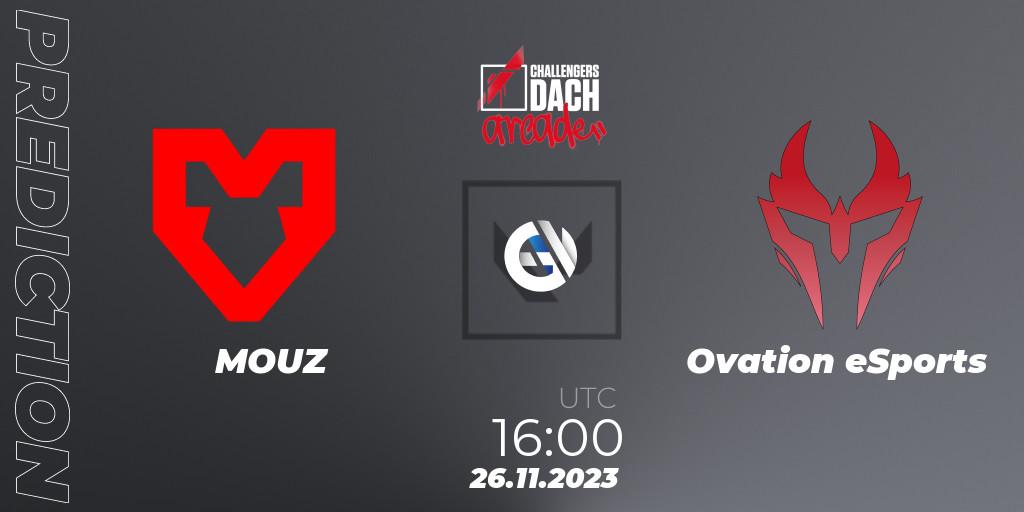 MOUZ vs Ovation eSports: Match Prediction. 26.11.23, VALORANT, VALORANT Challengers 2023 DACH: Arcade