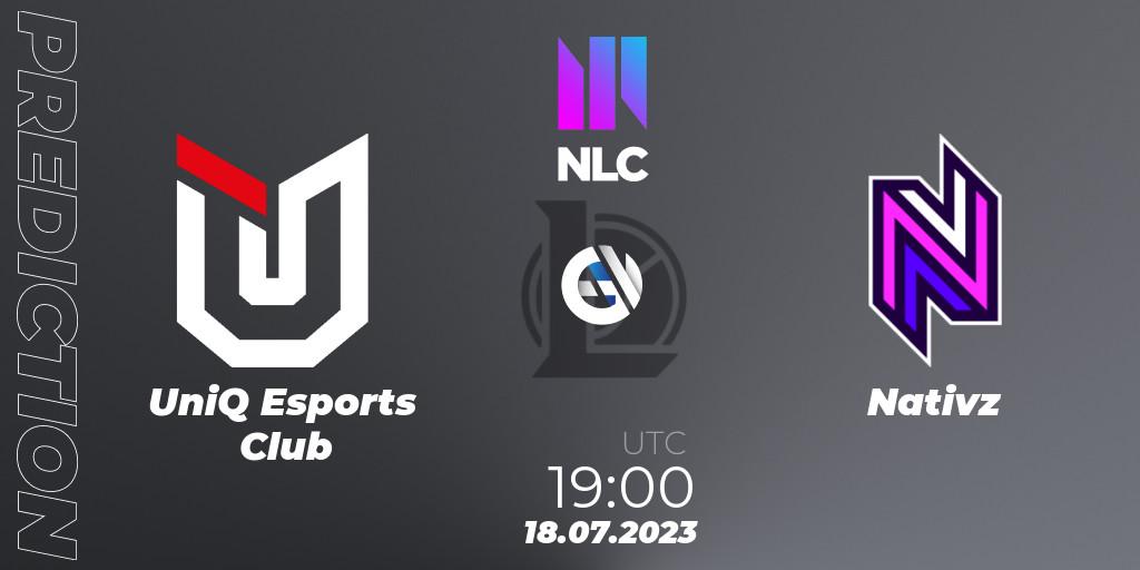 UniQ Esports Club vs Nativz: Match Prediction. 18.07.23, LoL, NLC Summer 2023 - Group Stage