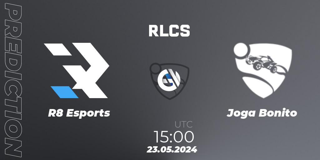 R8 Esports vs Joga Bonito: Match Prediction. 23.05.2024 at 15:00, Rocket League, RLCS 2024 - Major 2: MENA Open Qualifier 6