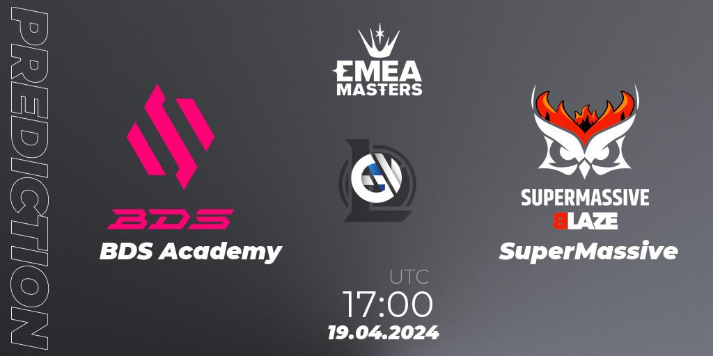 BDS Academy vs SuperMassive: Match Prediction. 19.04.24, LoL, EMEA Masters Spring 2024 - Group Stage