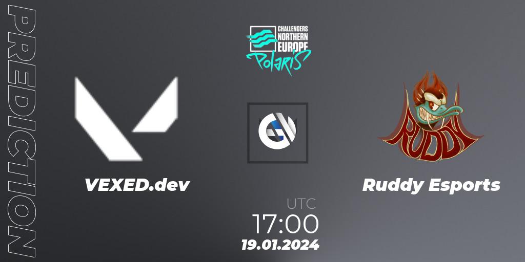 VEXED.dev vs Ruddy Esports: Match Prediction. 19.01.2024 at 17:00, VALORANT, VALORANT Challengers 2024 Northern Europe: Polaris Split 1