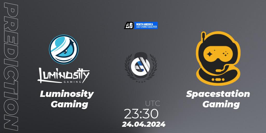 Luminosity Gaming vs Spacestation Gaming: Match Prediction. 24.04.24, Rainbow Six, North America League 2024 - Stage 1: Last Chance Qualifier