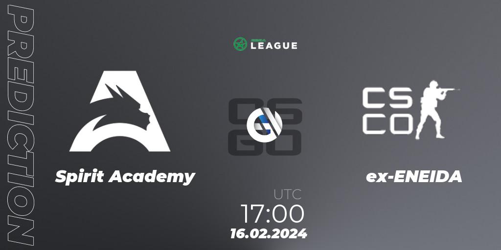 Spirit Academy vs ex-ENEIDA: Match Prediction. 16.02.24, CS2 (CS:GO), ESEA Season 48: Advanced Division - Europe