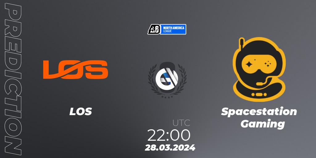 LOS vs Spacestation Gaming: Match Prediction. 28.03.2024 at 21:00, Rainbow Six, North America League 2024 - Stage 1