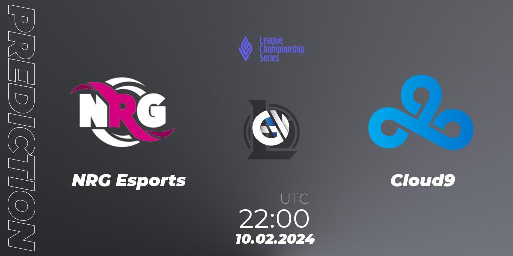 NRG Esports vs Cloud9: Match Prediction. 10.02.2024 at 22:00, LoL, LCS Spring 2024 - Group Stage