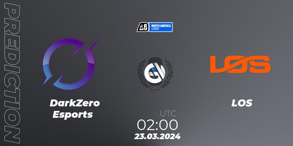 DarkZero Esports vs LOS: Match Prediction. 22.03.2024 at 23:00, Rainbow Six, North America League 2024 - Stage 1