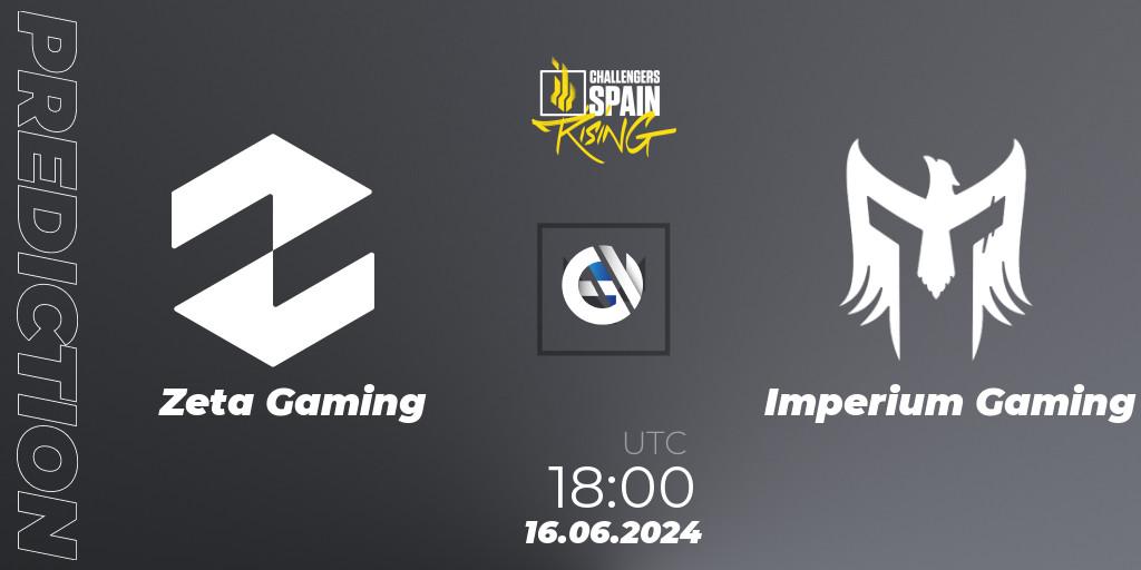 Zeta Gaming vs Imperium Gaming: Match Prediction. 16.06.2024 at 18:00, VALORANT, VALORANT Challengers 2024 Spain: Rising Split 2