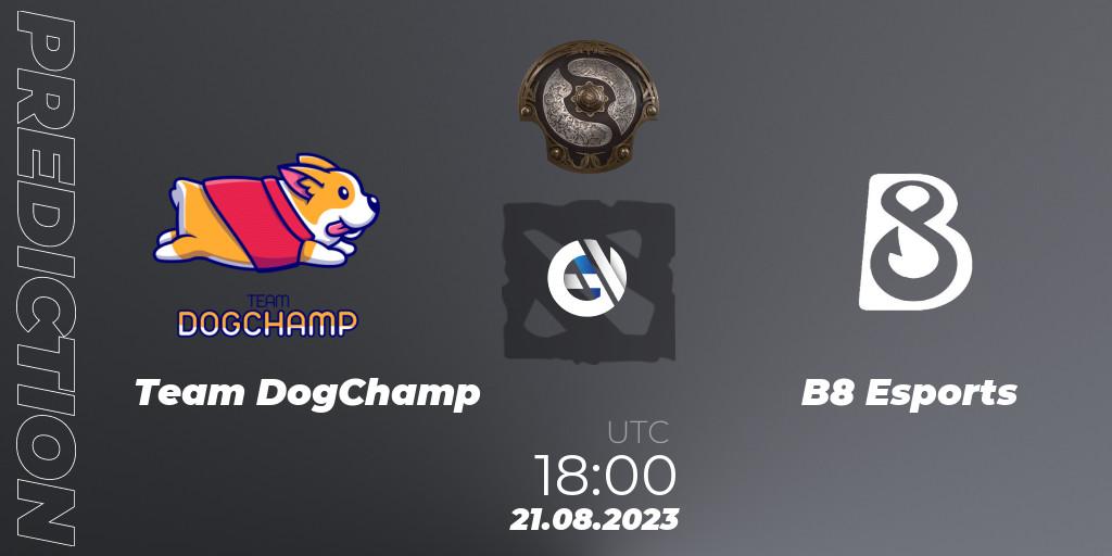 Team DogChamp vs B8 Esports: Match Prediction. 21.08.2023 at 18:05, Dota 2, The International 2023 - North America Qualifier