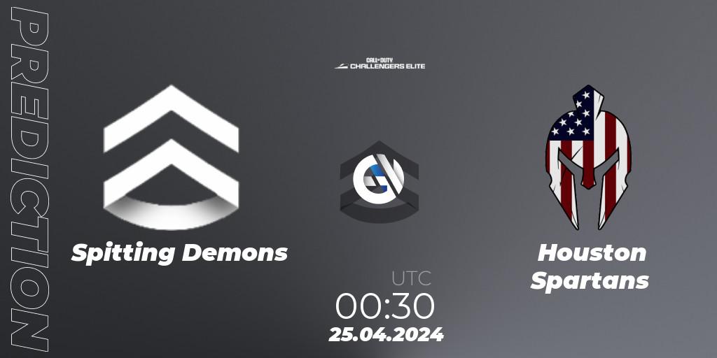Spitting Demons vs Houston Spartans: Match Prediction. 24.04.2024 at 23:30, Call of Duty, Call of Duty Challengers 2024 - Elite 2: NA