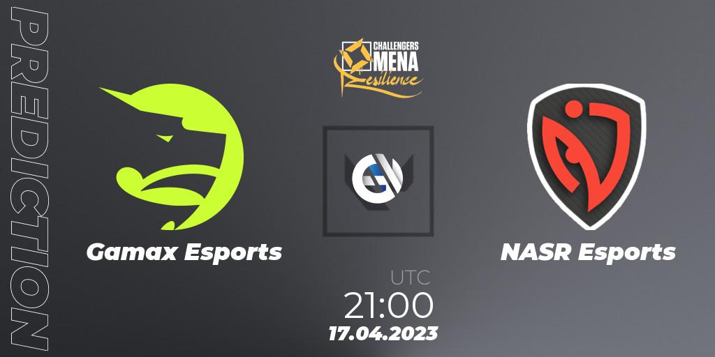 Gamax Esports vs NASR Esports: Match Prediction. 17.04.2023 at 21:00, VALORANT, VALORANT Challengers 2023 MENA: Resilience Split 2 - Levant and North Africa