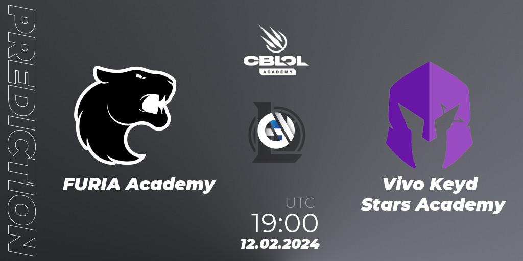 FURIA Academy vs Vivo Keyd Stars Academy: Match Prediction. 12.02.2024 at 20:00, LoL, CBLOL Academy Split 1 2024