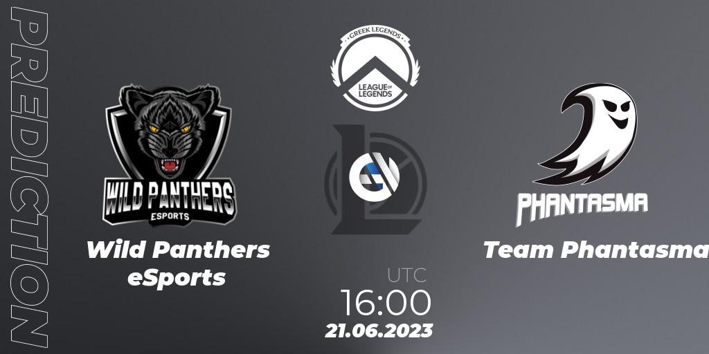 Wild Panthers eSports vs Team Phantasma: Match Prediction. 21.06.2023 at 16:00, LoL, Greek Legends League Summer 2023