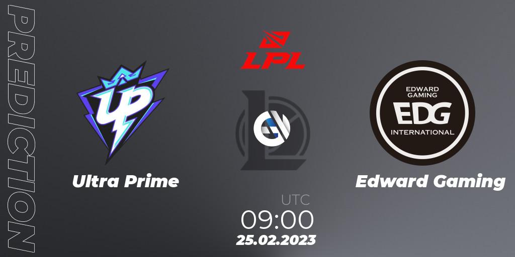 Ultra Prime vs Edward Gaming: Match Prediction. 25.02.2023 at 10:00, LoL, LPL Spring 2023 - Group Stage